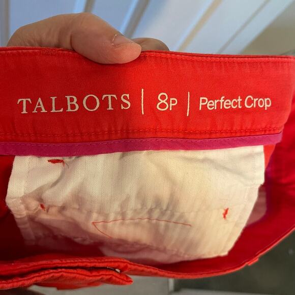 Talbots size 8P perfect cropped. Red/orange color - Picture 4 of 12